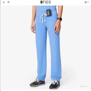 Figs Livingston Ceil Blue Scrub Pants
